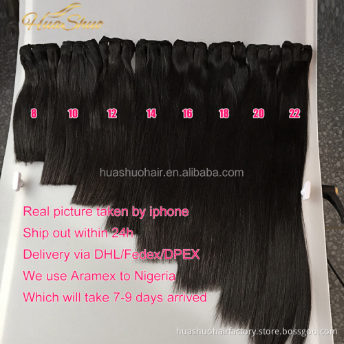Best Quality Long Silky Straight  Brazilian Hair Weave Bundles  Natural Color Virgin Cuticle Aligned Hair
